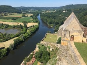 Looking down on the Dordogne River from Chateau de Beynac