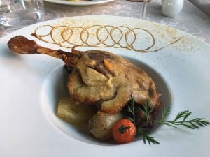 A favorite dish in the Languedoc region: duck confit